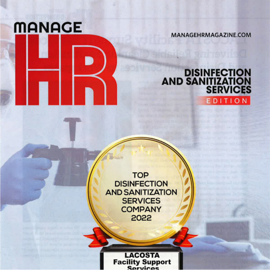 LACOSTA Ranked Among Top 10 Disinfection and Sanitization Companies by HR Magazine