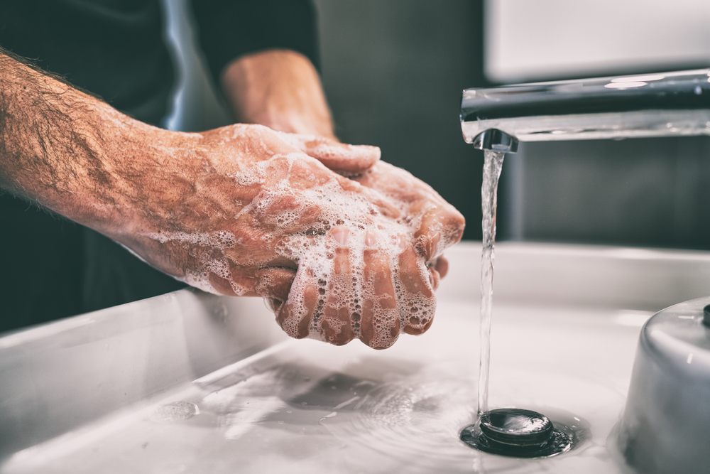 Washing hands - sanitizing hands